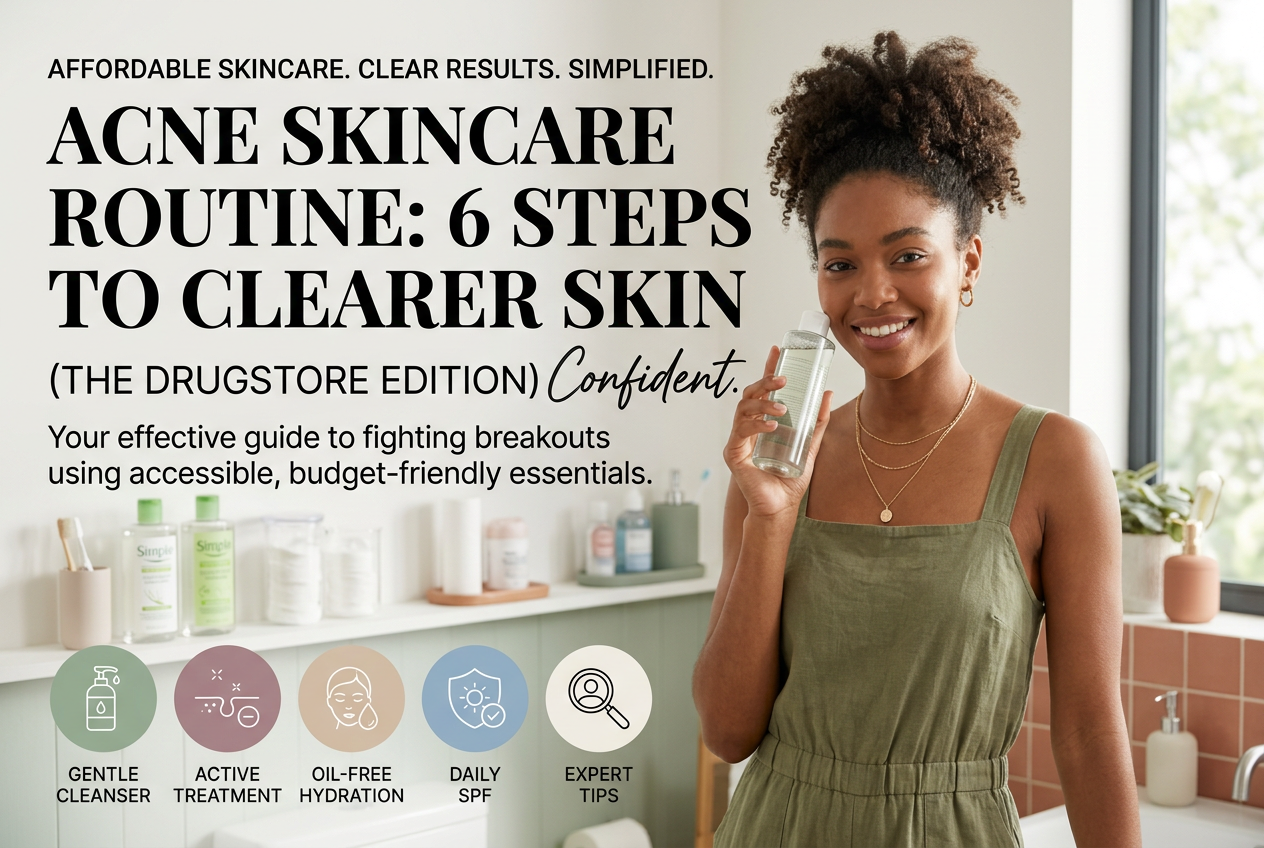 Acne Skincare Routine: 6 Steps to Clearer Skin (Drugstore Edition)