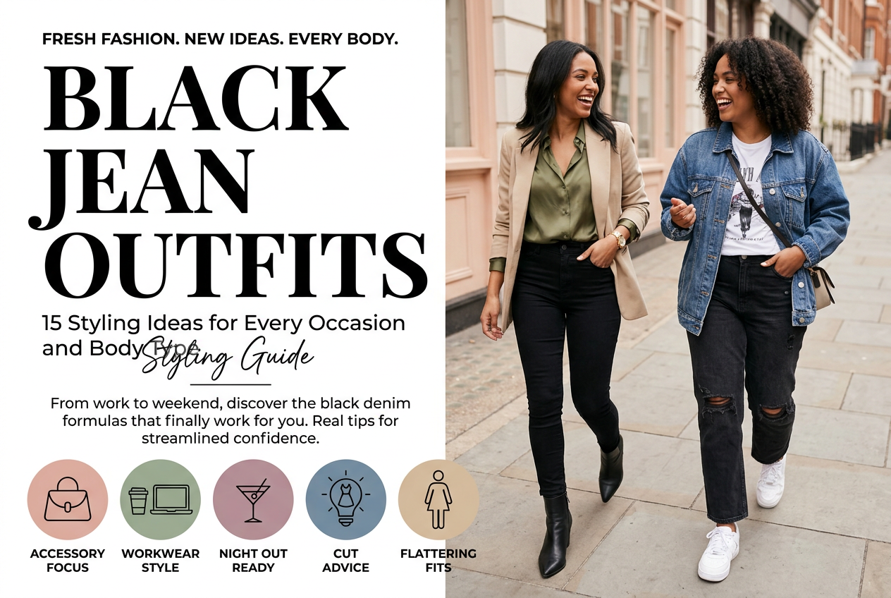 Black Jean Outfits: 15 Styling Ideas for Every Body & Occasion