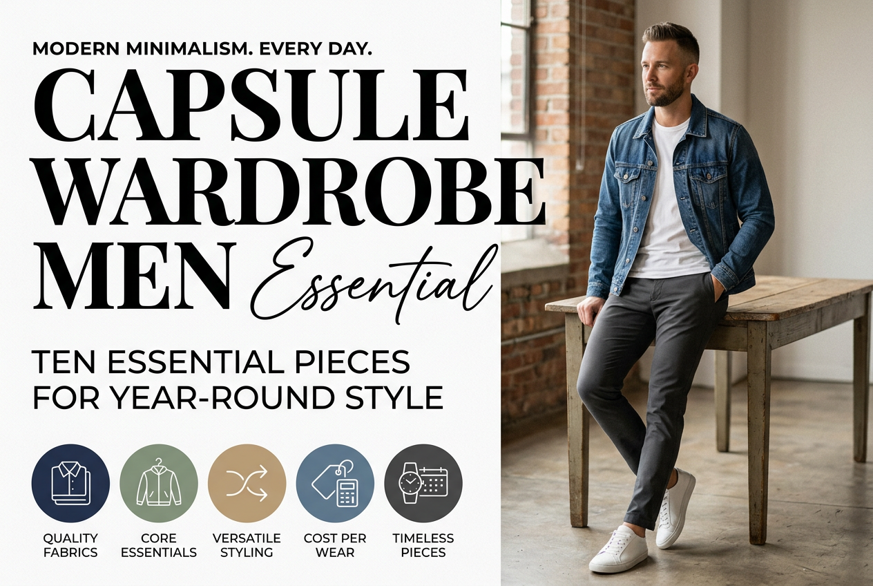 Capsule Wardrobe Men: 10 Essential Pieces for Year-Round Style