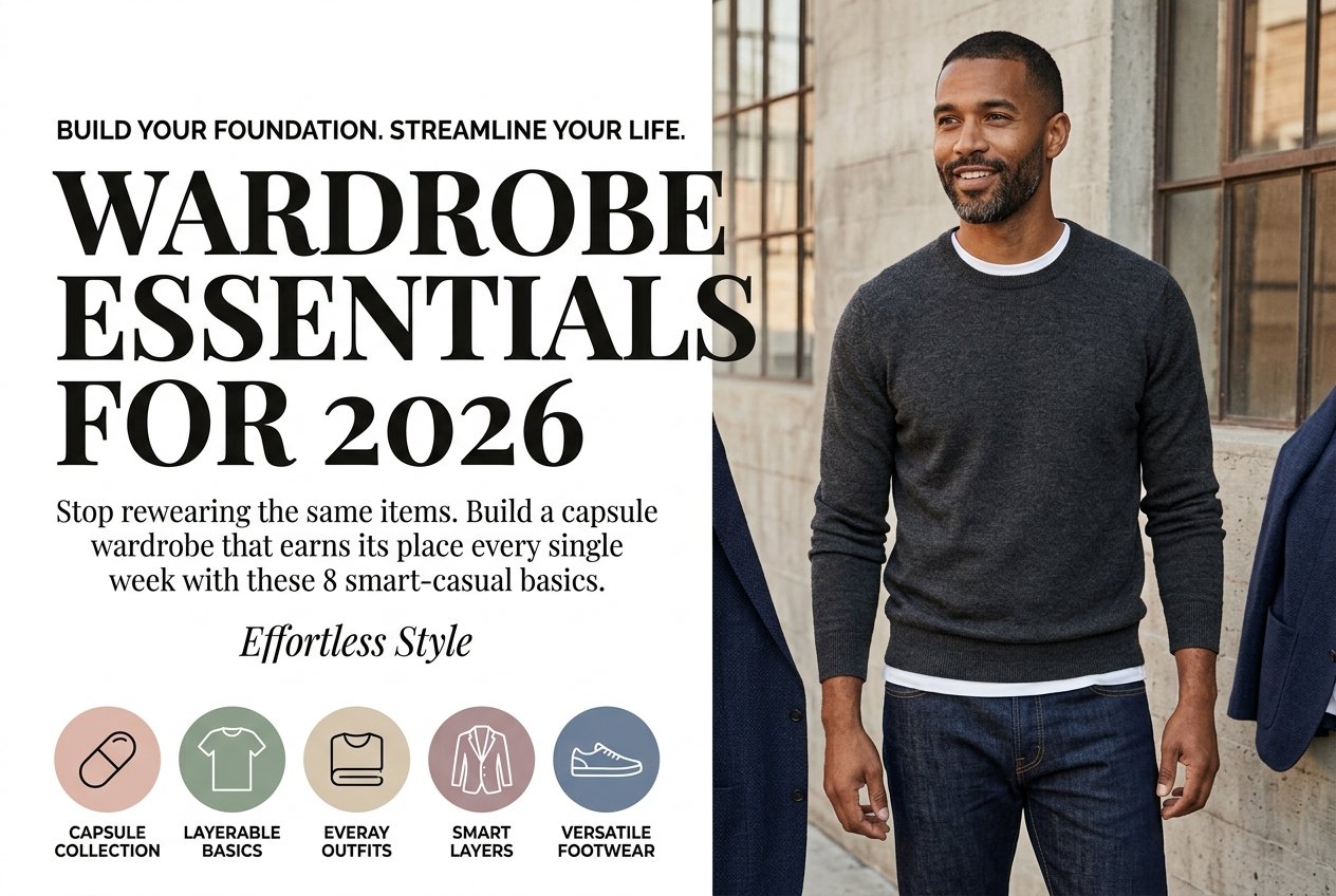 Men's Wardrobe Essentials: 8 Smart-Casual Basics for 2026