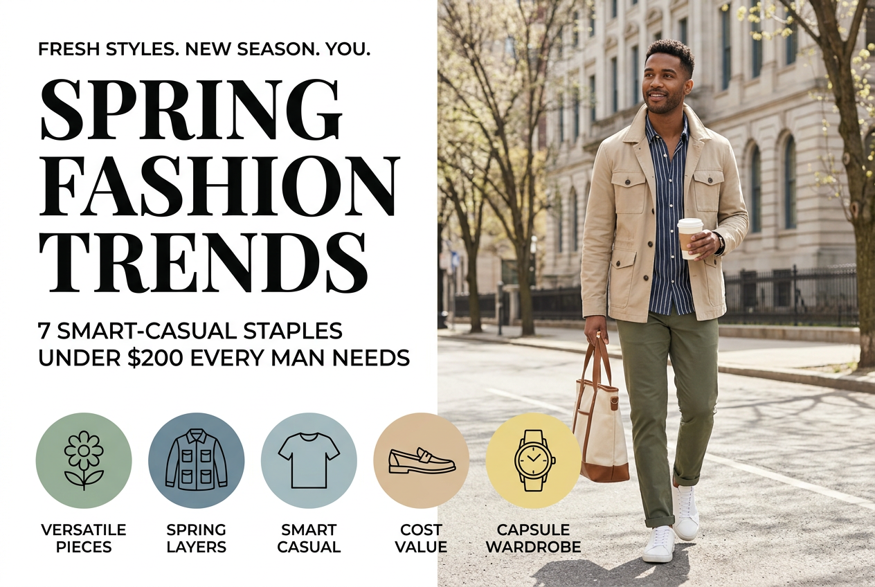 Spring Men's Fashion: 7 Smart-Casual Staples Under $200 Every Man Needs