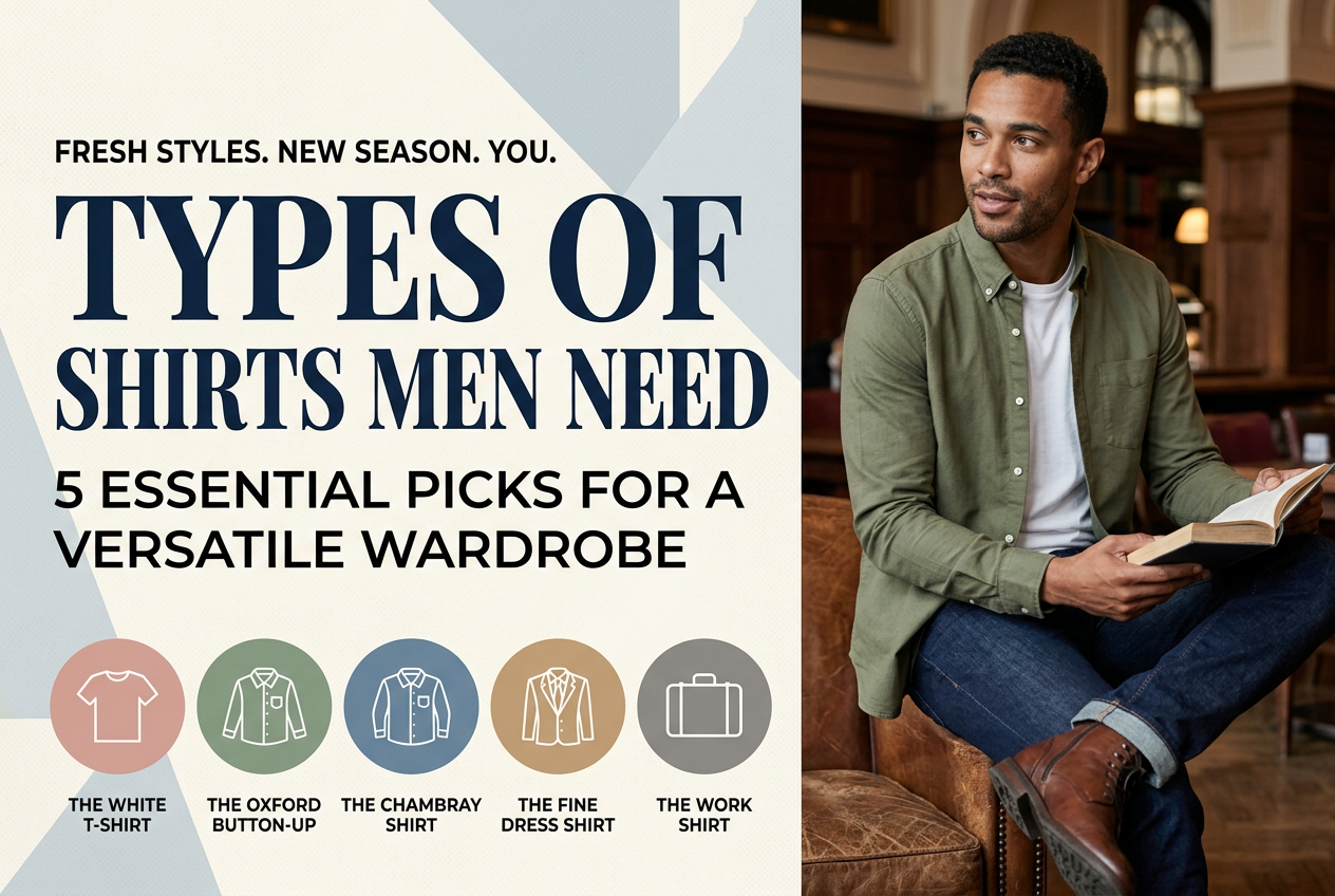 Types of Shirts Men Need: 5 Essential Picks for a Versatile Wardrobe