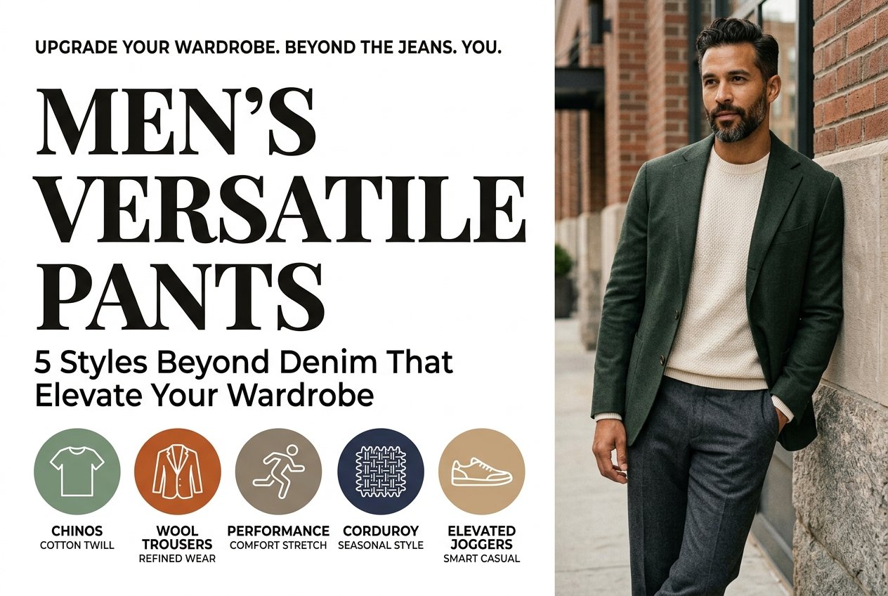 Men's Versatile Pants: 5 Styles Beyond Denim That Elevate Your Wardrobe