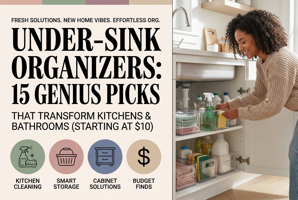 Under-Sink Organizers: 15 Genius Picks That Transform Kitchens & Bathrooms (Starting at $10)
