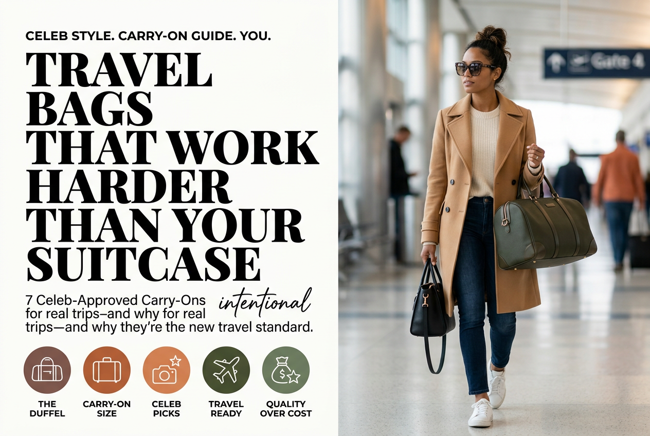 Travel Bags: 7 Celeb-Approved Carry-Ons That Work Harder Than Your Suitcase — celebrity travel bags