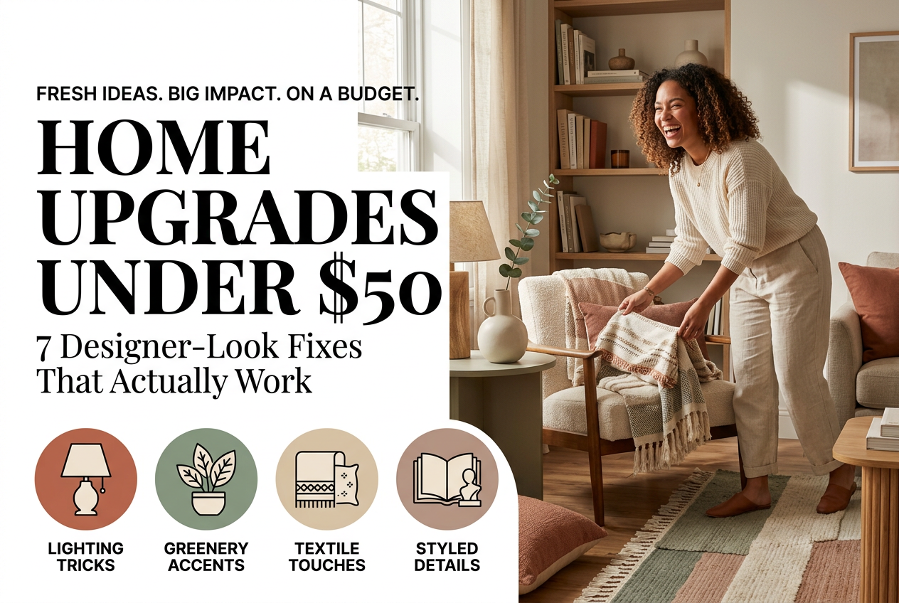 Home Upgrades Under $50: 7 Designer-Look Fixes That Actually Work