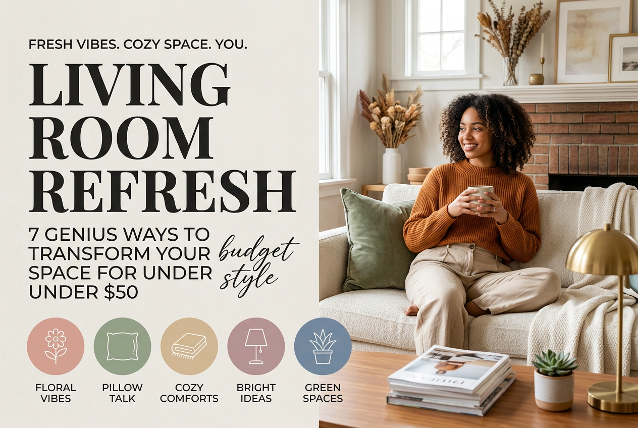 Living Room Refresh: 7 Genius Ways to Transform Your Space for Under $50