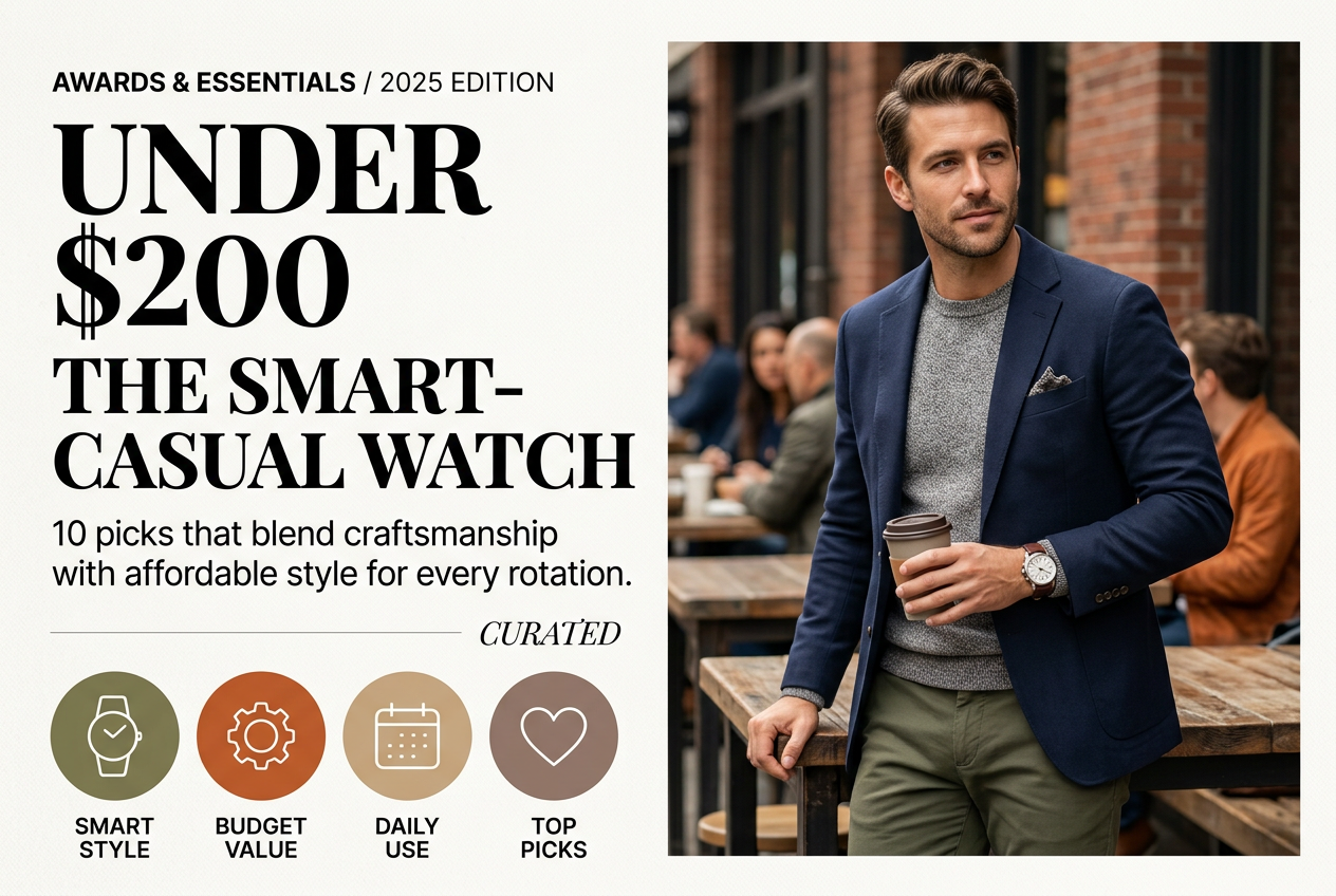Men's Watches Under $200: 10 Smart-Casual Picks That Don't Compromise on Style
