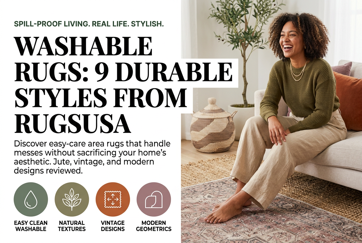 Washable Rugs: 9 Durable Styles From RugsUSA for Every Room — washable rugs RugsUSA