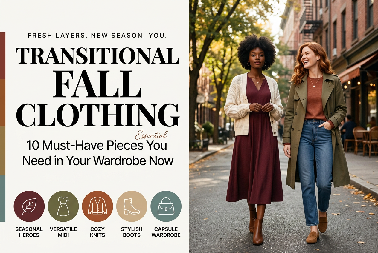 Transitional Fall Clothing: 10 Must-Have Pieces You Need in Your Wardrobe Now