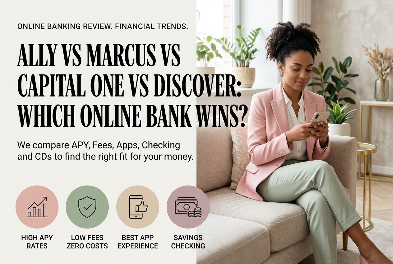 Ally vs Marcus vs Capital One vs Discover: Which Online Bank Wins on APY, Fees & App Experience