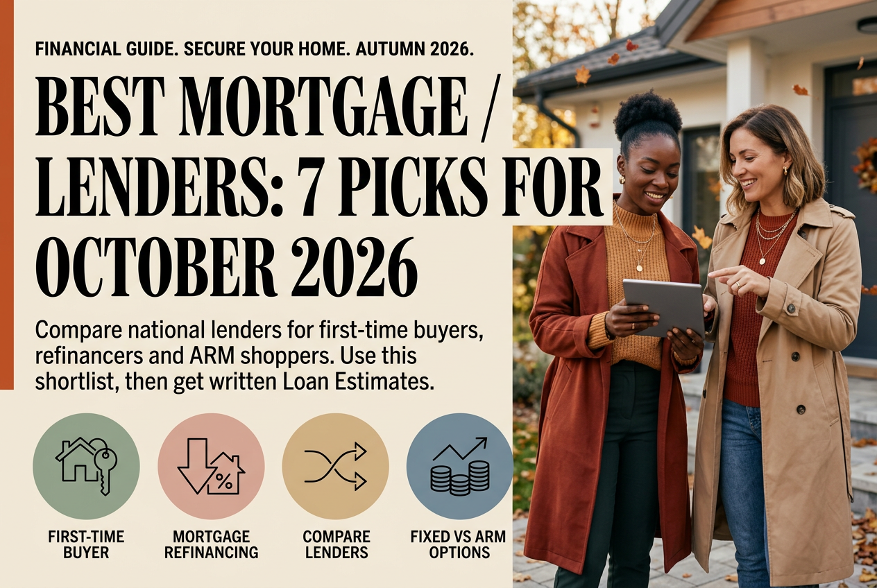 Best Mortgage Lenders: 7 Picks for October 2026